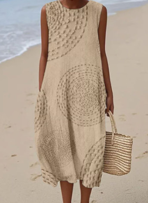 2025 European and American spring and summer new sleeveless casual printed temperament long skirt dress slim small fresh casual skirt - Image 16