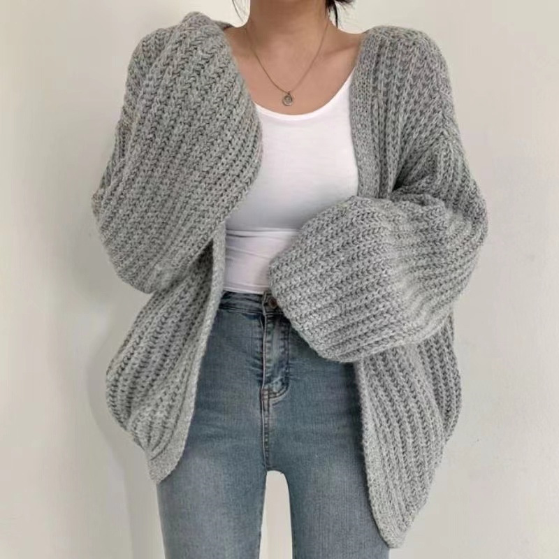 Open-Front Knit Cardigan - Image 2