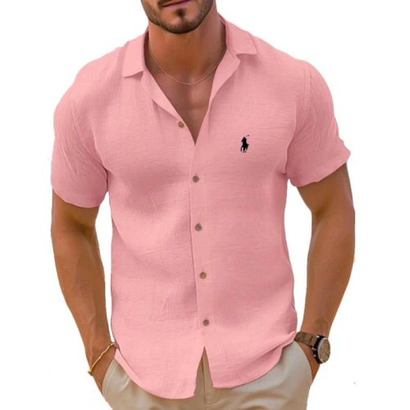 2024 Amazon TEMU hot-selling short-sleeved trendy black and white striped Hawaiian cross-border short-sleeved shirt men's suit - Image 11