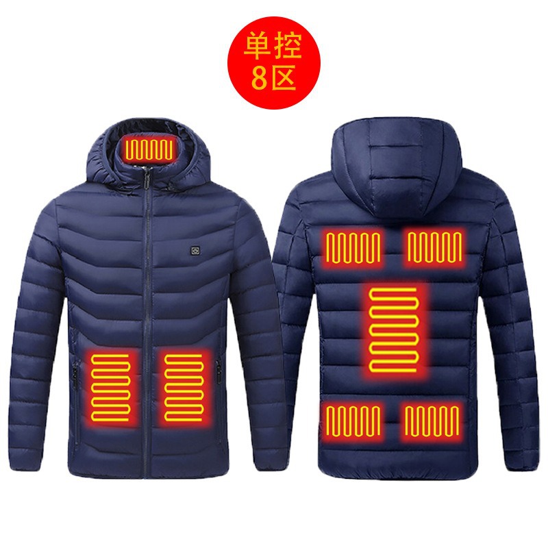 New hot-selling cross-border winter heating cotton clothes, smart constant temperature cold-proof electric heating clothes, USB heating cotton clothes - Image 17