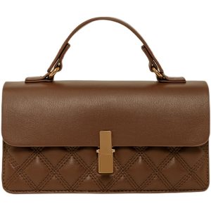 Diamond-Pattern Chain Shoulder Bag