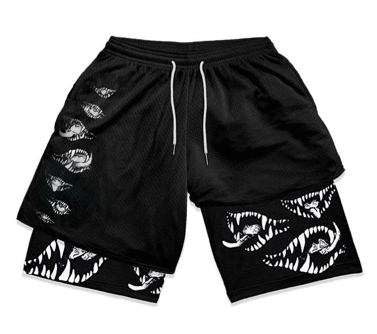 Dragon Ball series shorts 3D digital printing adult double-layer beach shorts Amazon cross-border e-commerce hot-selling factory - Image 4