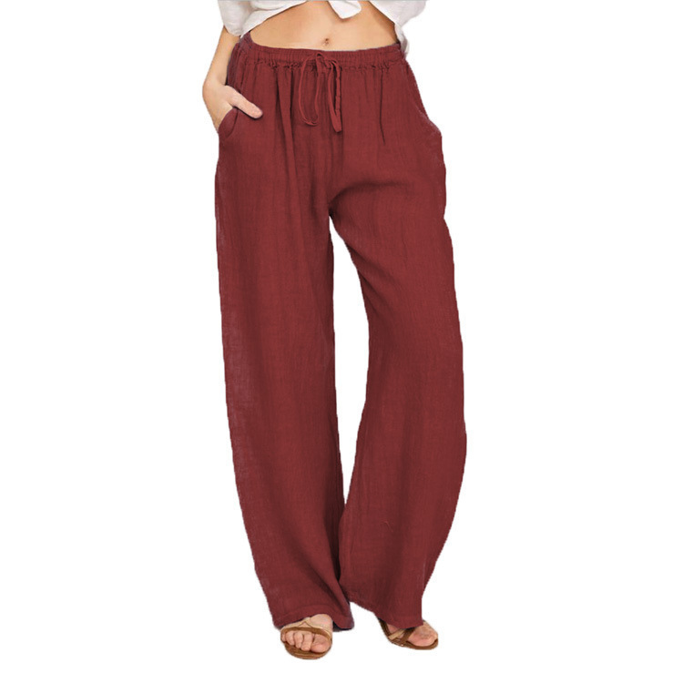 TIMU Men's Casual Linen Pants, Cotton Linen, Loose Fit, Breathable Long Pants, Available for Spot Import, Cross-Border, Independent Websites, Wish, AliExpress. - Image 6