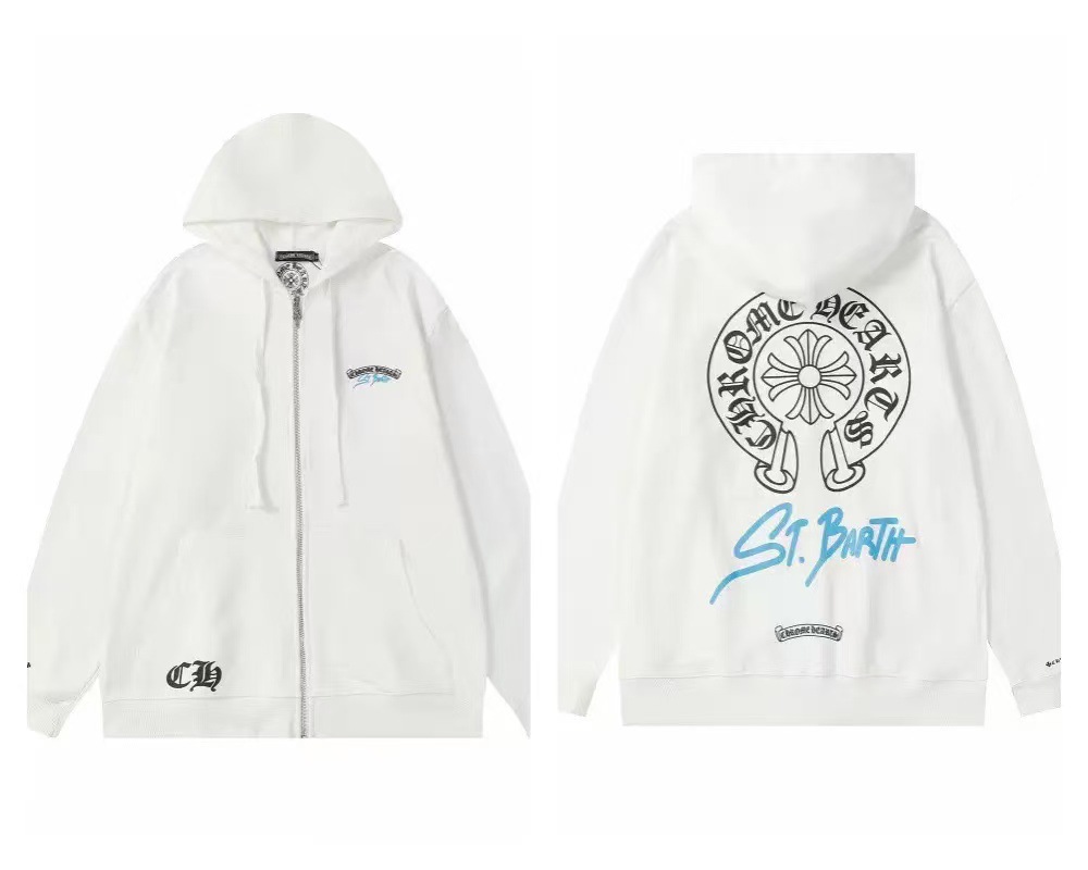 2026 New Cross-Border CH Hoodie Cross Horseshoe Couple Zipper Hooded Sweatshirt Jacket Trendy Brand 30/1 - Image 11