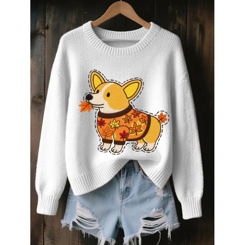 2026 Spring/Autumn New European and American Style Women's 3D Digital Print Casual Fashion Round Neck Faux Sweater/Sweatshirt - Image 14