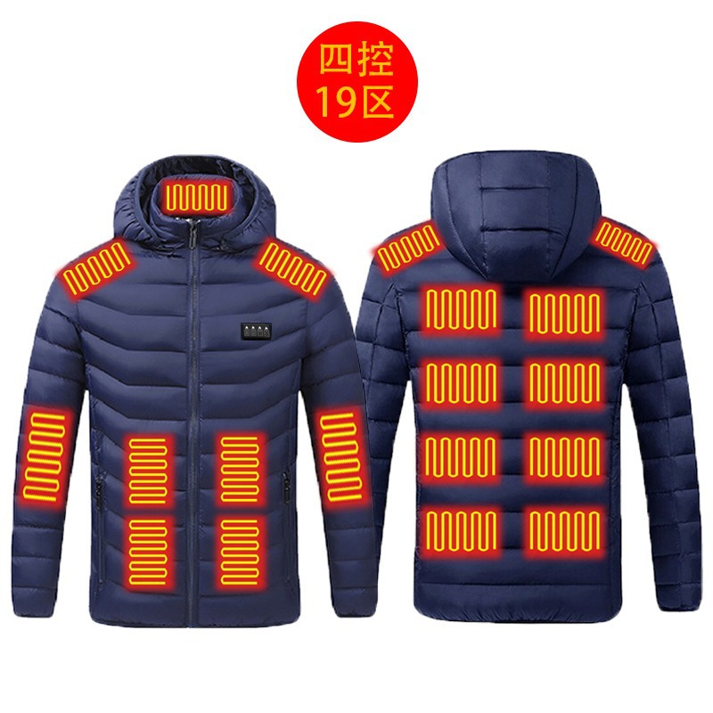 New hot-selling cross-border winter heating cotton clothes, smart constant temperature cold-proof electric heating clothes, USB heating cotton clothes - Image 25