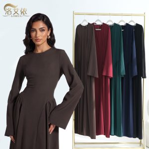 Loriya Plus Size Dress with Wide Skirt - Cross-border Women's Clothing LR1155
