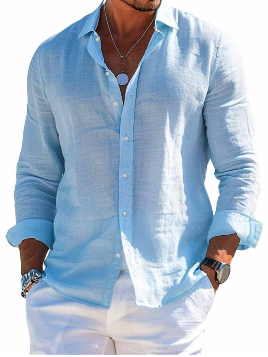 Hawaiian 3D Print Shirt, Amazon Independent Store Bestseller, Lapel Beach Long-Sleeve Shirt - Image 19