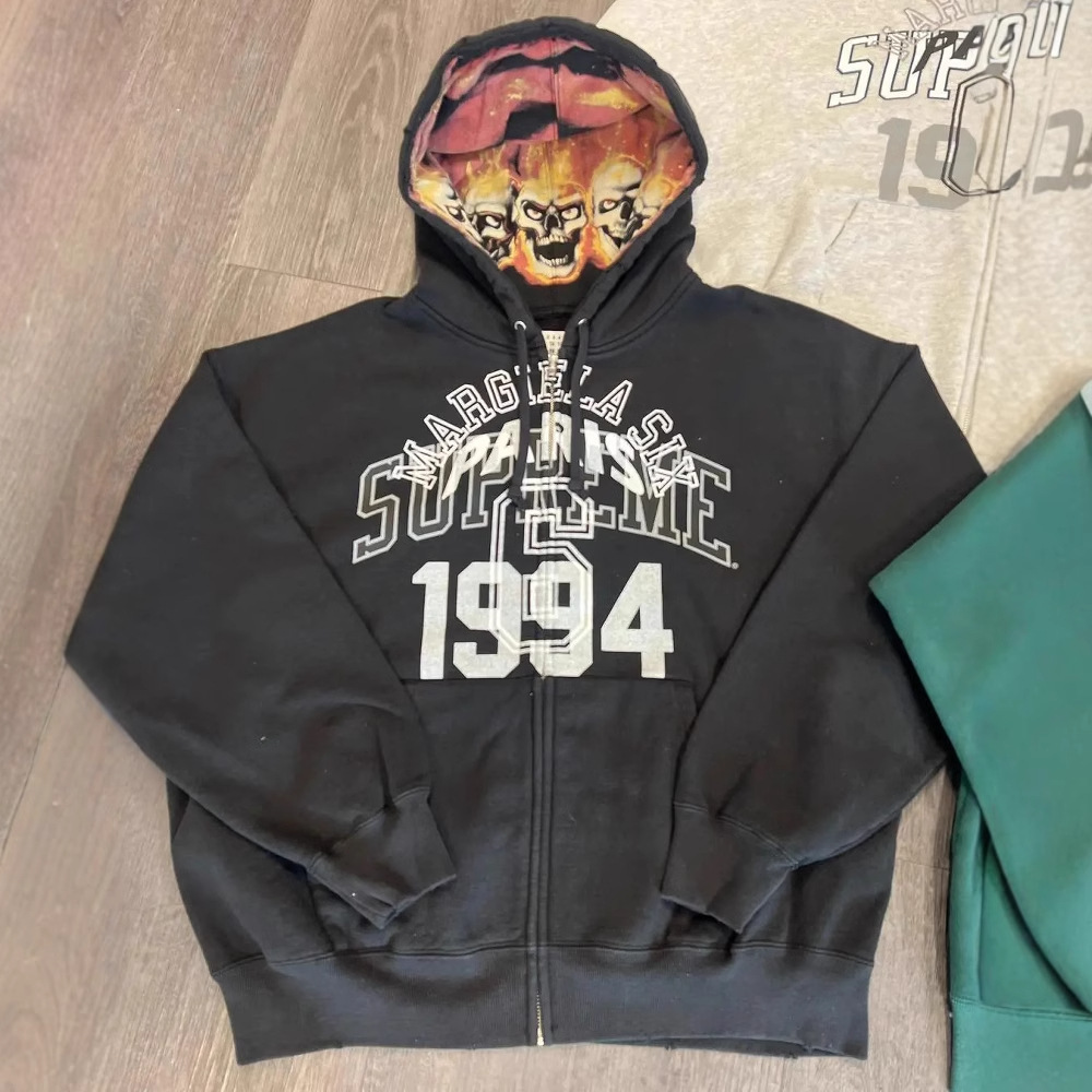 2024 New Style Zipper Cardigan, Cross-border 1994 English Print, Trendy Boy Hoodie Wholesale - Image 2