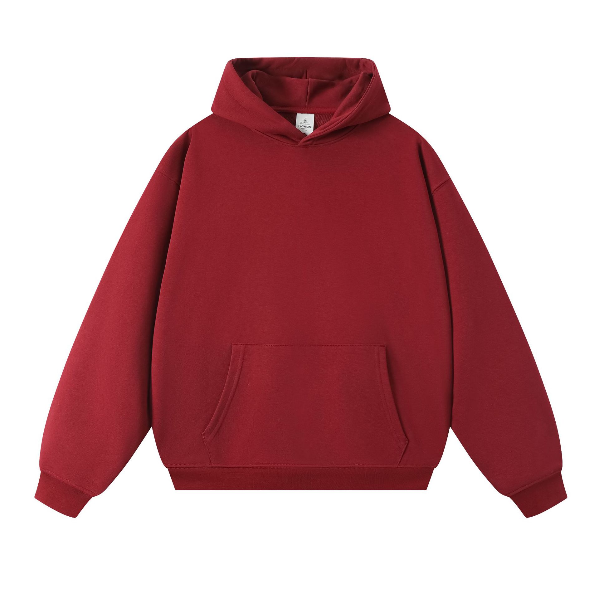 Sweatshirt 380g Terry Spring and Autumn American Thin Drop Shoulder Loose Style Solid Color Hoodie Men's Trendy All-match - Image 16