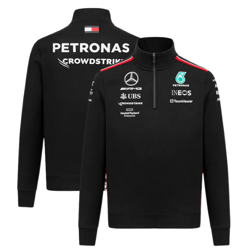 Cross-border new F1 peripheral racing suit fleece sweatshirt team long-sleeved stand-up collar warm sports cycling off-road sweatshirt - Image 3