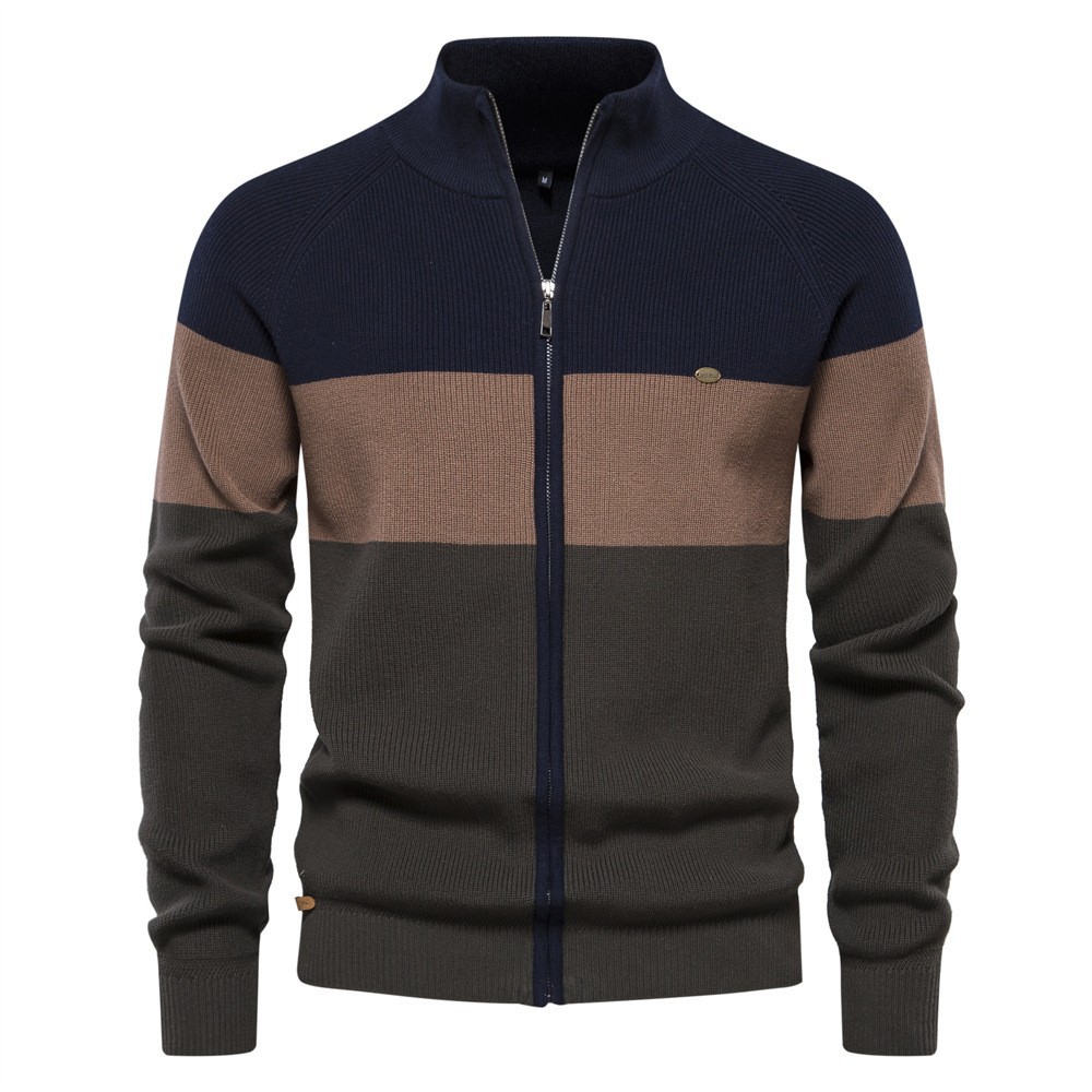 2024 new men's knitted sweater jacket European size cross-border autumn and winter sweater cardigan high quality trendy jacket for men - Image 5