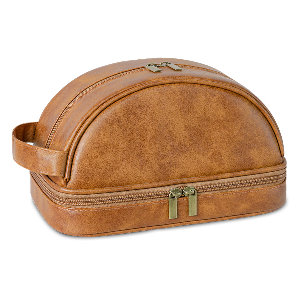 Retro new cosmetic bag portable toiletry bag men's high-end large-capacity storage bag travel toiletry bag waterproof - Image 7
