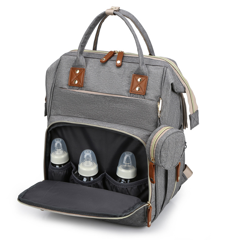 Cross-border integrated bed bag mommy bag multifunctional mother and baby bag fashionable large-capacity portable ladies mommy bag - Image 2