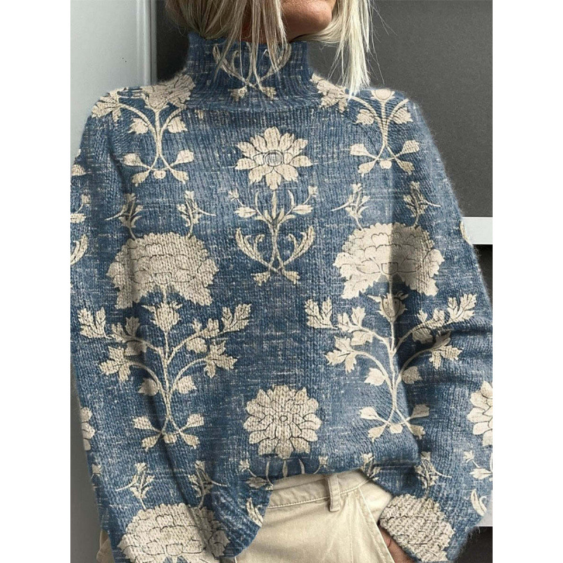 New Christmas Abstract Print Casual Cape Cardigan Sweater for Foreign Trade and Cross-Border - Image 24