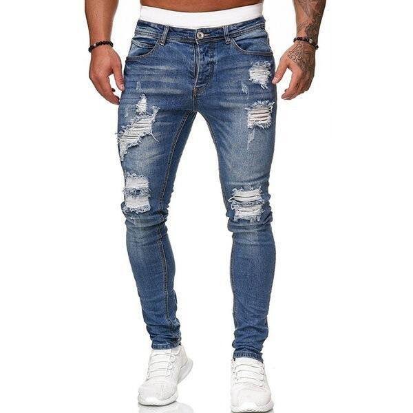 New cross-border European and American foreign trade men's jeans, casual slim fit, skinny, ripped, versatile style - Image 8