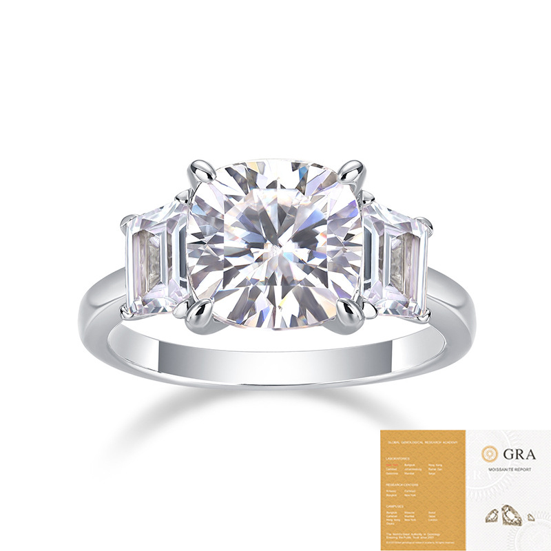 S925 Sterling Silver Guardian Ring, Moissanite Closed-Cut Ring, Hot Selling on Cross-Border TikTok, Factory Direct Wholesale. - Image 20