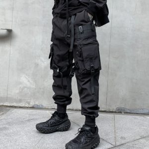 2026 Spring/Autumn Men's Japanese Style Loose Fit Multi-Pocket Cargo Pants Youthful Trendy Jogger Casual Sports Pants