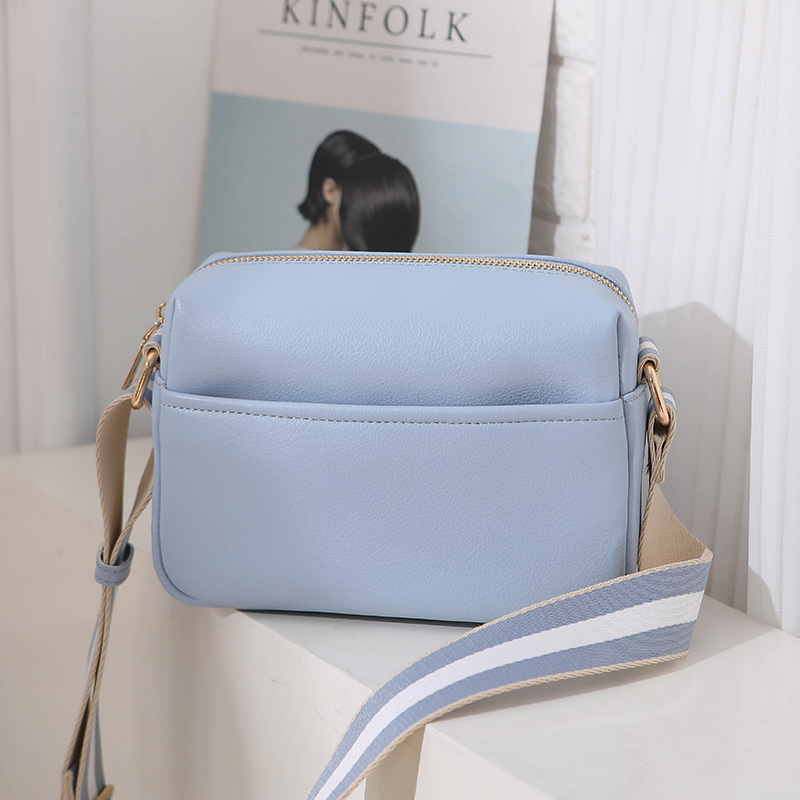 Trendy women's bags 2022 new cross-border foreign trade pure color PU Messenger bag small bag spot ladies shoulder small square bag - Image 4