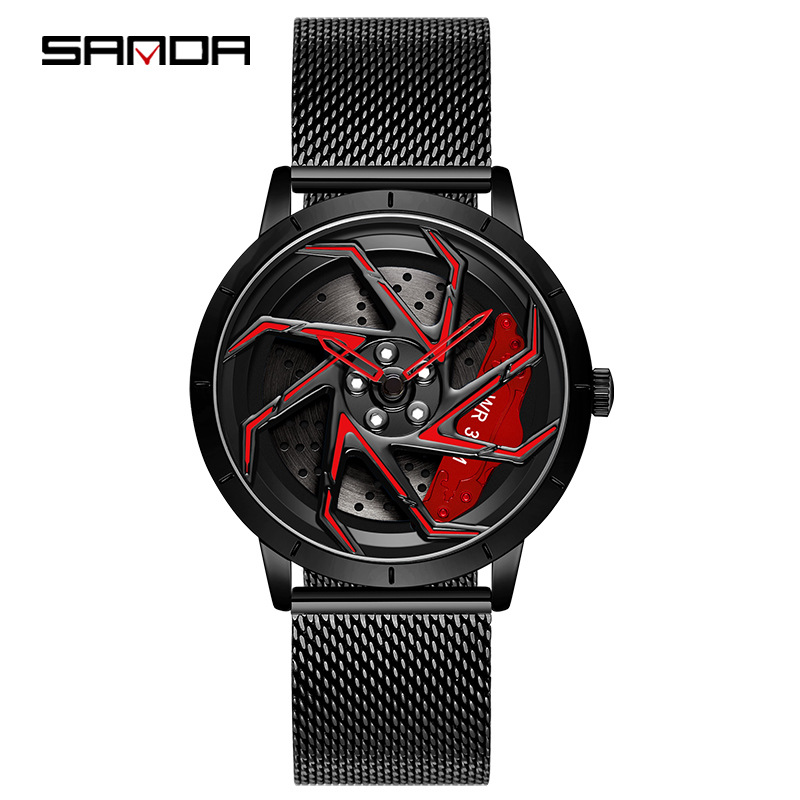 Sanda new 1088 mesh strap youth personality fashion trend waterproof student male quartz watch factory wholesale - Image 7