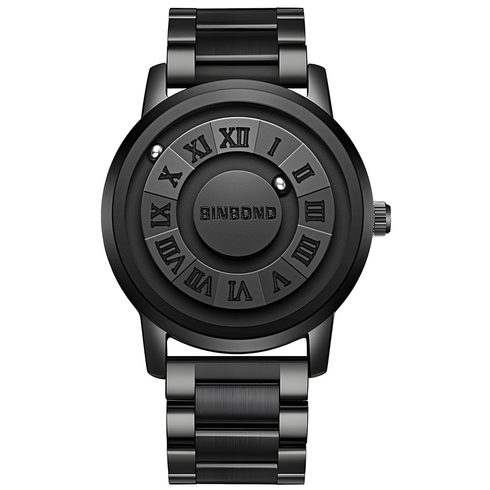 Bingbang American brand black technology watch men's new concept personality creative men's magnetic suspension waterproof men's watch - Image 5