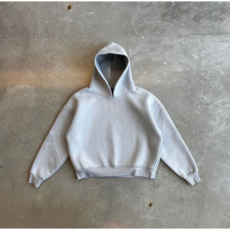 Autumn European and American cross-border casual simple couple fashion hoodie sweatshirt solid color loose sweatshirt sweatpants wholesale - Image 7