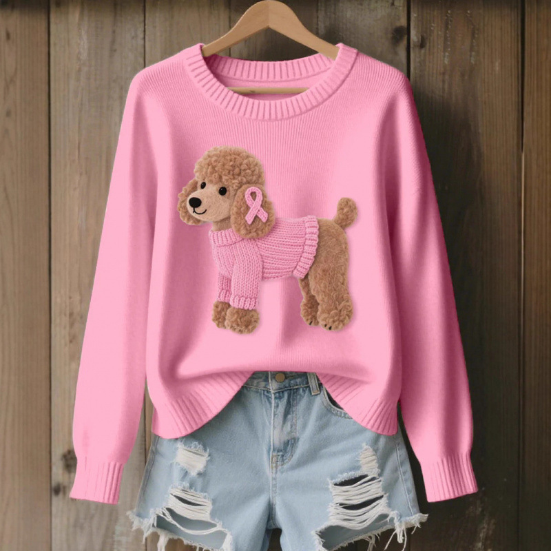 2026 Spring/Autumn New European and American Style Women's 3D Digital Print Casual Fashion Round Neck Faux Sweater/Sweatshirt - Image 2