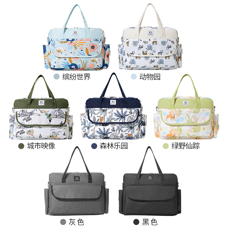 Mommy bag Oxford cloth new European and American style large capacity mother and baby bag for traveling hand-held crossbody fashionable mommy bag - Image 2