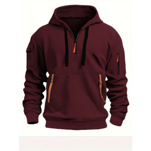 2024 Cross-border Spring and Autumn Men's Sweatshirt Hoodie Zipper Multi-pocket Pullover Men's Sports Casual Jacket