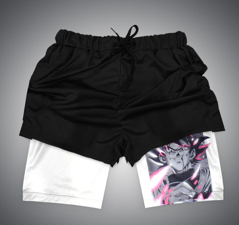 Dragon Ball series shorts 3D digital printing adult double-layer beach shorts Amazon cross-border e-commerce hot-selling factory - Image 33