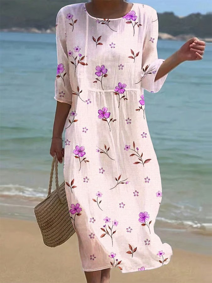 Women's Printed Long-Sleeve Dress - Image 8