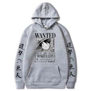 Luffy hoodie anime attack on titan hoodie fleece sweatshirt