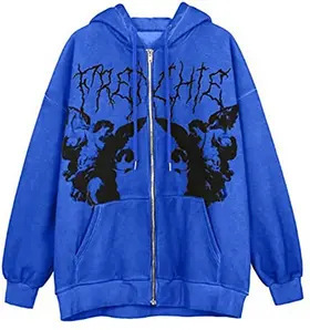 2021 European and American new hoodie sweatshirt women's loose street sports zipper cardigan y2k jacket women - Image 17