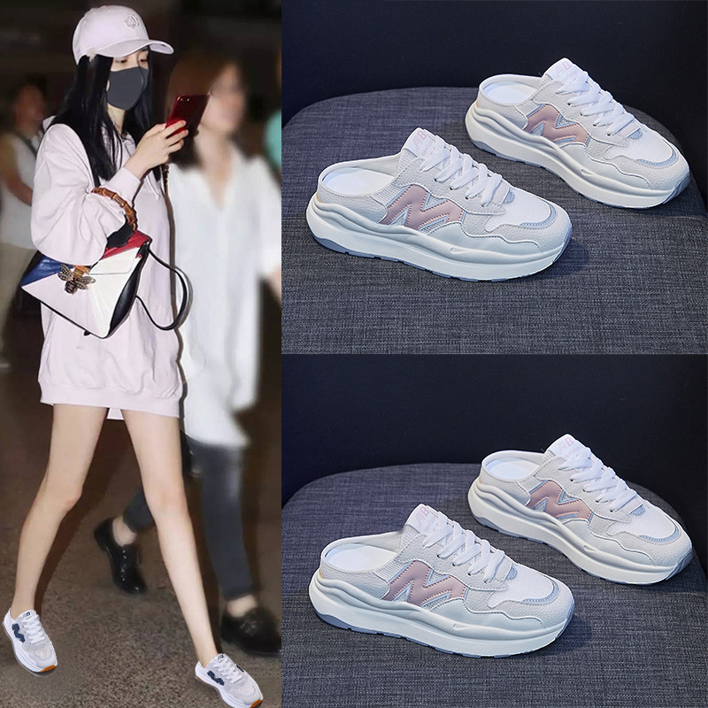2023 Korean summer new style half-cup dad shoes for women ins trendy thick-soled student sports and casual shoes street shooting 2210 - Image 6