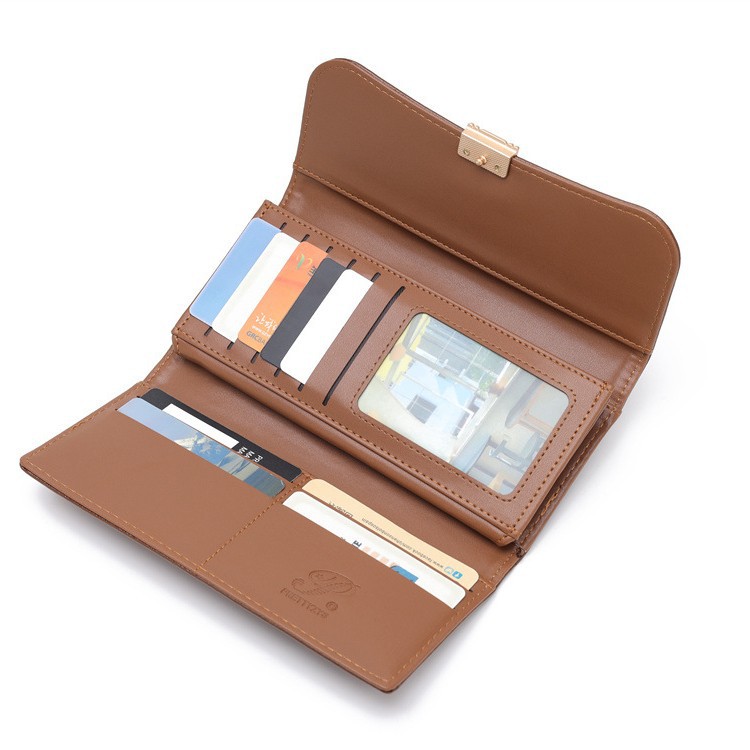 PRETTYZYS Korean Style New Arrival: Simple Solid Color Fashionable High-End Versatile Large Capacity Long Wallet - Image 5