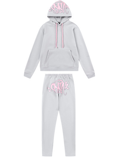 SYNAWORD Cross-border European and American Hip Hoodie Street Casual Loose Fleece Hoodie Set - New Trendy Product - Image 12