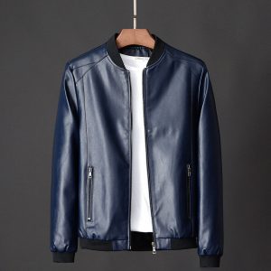 Men's jacket men's spring and autumn leather jacket men's clothing 2023 new popular Korean version slim thin section trendy clothes