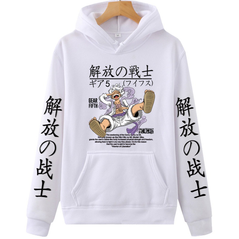 One Piece Fifth Gear Luffy peripheral printed sweatshirts for men and women spring and autumn tops long-sleeved hoodies anime - Image 7