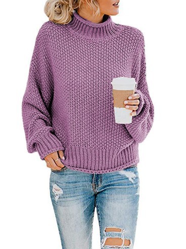 Turtleneck sweater women autumn and winter Amazon knitted sweater loose solid color large size OL commuting cross-border women's clothing - Image 18