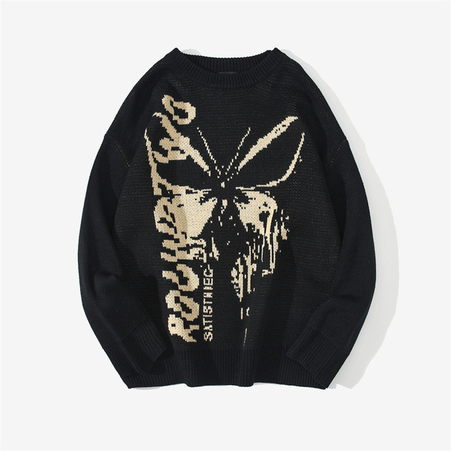 AliExpress foreign trade 2021 autumn and winter European and American style women's headgear butterfly pattern jacquard sweater warm sweater - Image 5