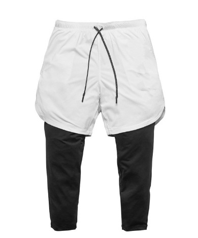 2023 Autumn New Muscle Men's Fashion Versatile Fake Two-Piece Breathable Fitness Training Running Sports Shorts - Image 10