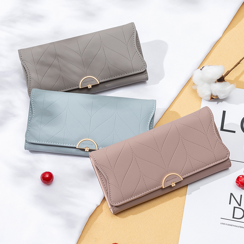 Prettyzys/Pureti new ladies long wallet fashion buckle PU small fresh clutch bag wallet - Image 3