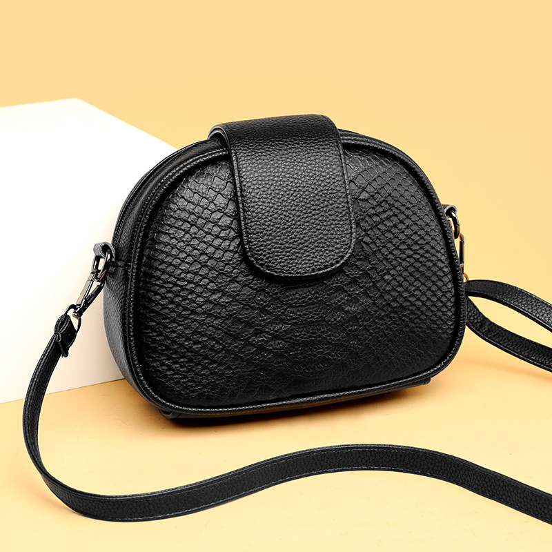 Cross-border genuine leather women's bag wholesale niche bag 2023 new fashion large capacity first layer cowhide shoulder crossbody bag - Image 3