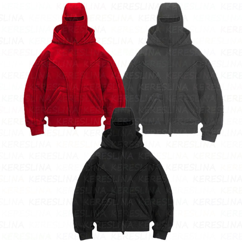 2025 new autumn and winter cross-border tide brand sweatshirt men and women loose high street Y2K European and American retro hoodie jacket