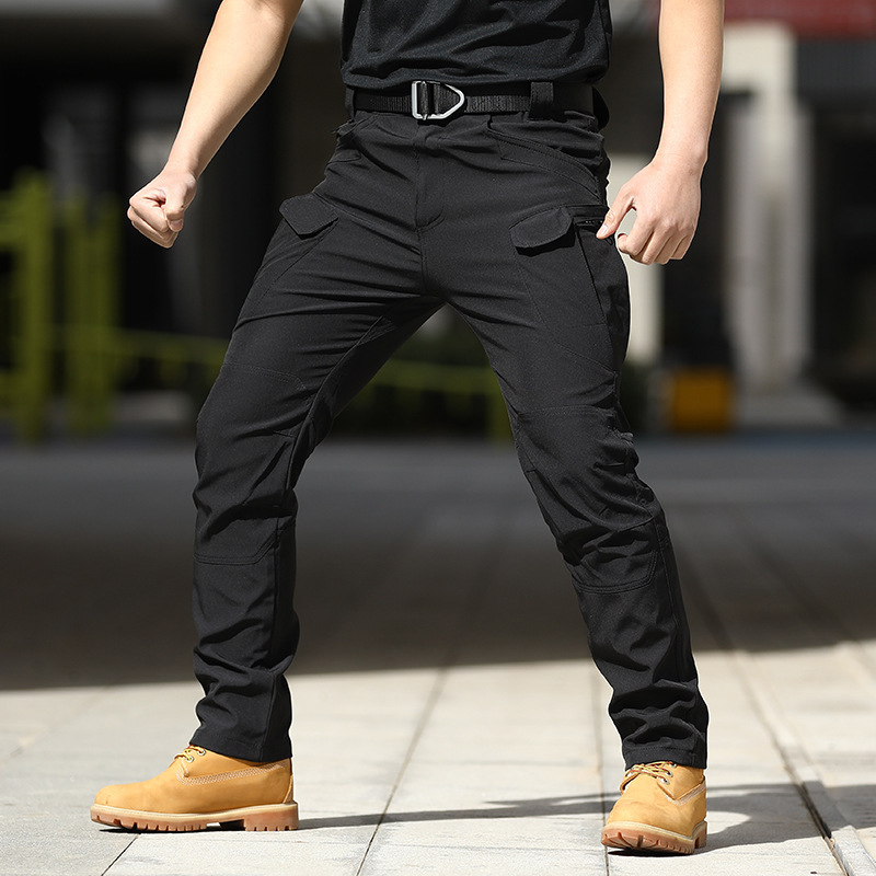 IX7 Tactical Pants Special Forces Training Pants Spring and Autumn Outdoor Elastic Work Pants Loose Soft Shell Charge Pants Waterproof IX9