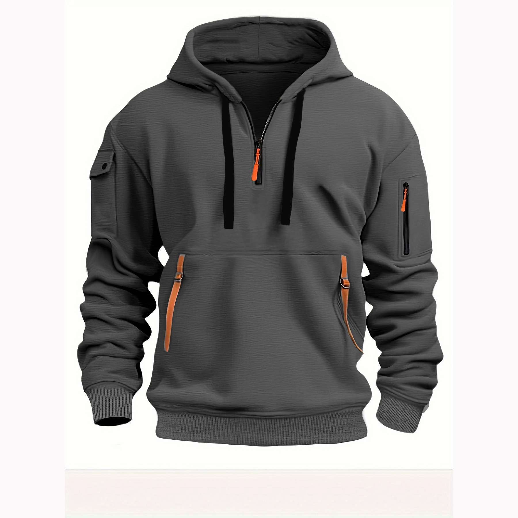 Qianshan County cross-border spring and autumn men's sweatshirt hoodie zipper multi-pocket pullover men's sports casual jacket - Image 6