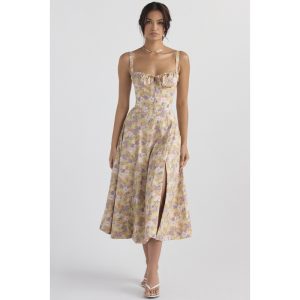 Solid-Color Suspender Dress