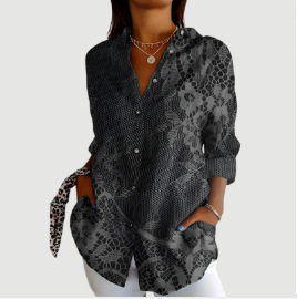 2024 New Women's Long Shirt, Summer European and American Trendy Short-Sleeve Floral Print 3D Short Sleeve Fashion - Image 28