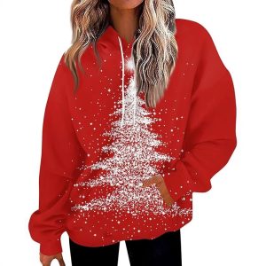 Women's hooded sweatshirt, autumn/winter pullover with pockets, fashionable loose casual sports sweatshirt from Amazon cross-border e-commerce.