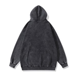 TKPA European and American high street tide brand retro printing wash water to make old jacket vintage hip-hop hooded sweater men and women